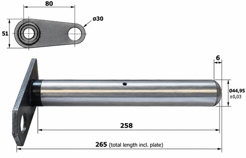 Bolt 45x258 mm.
