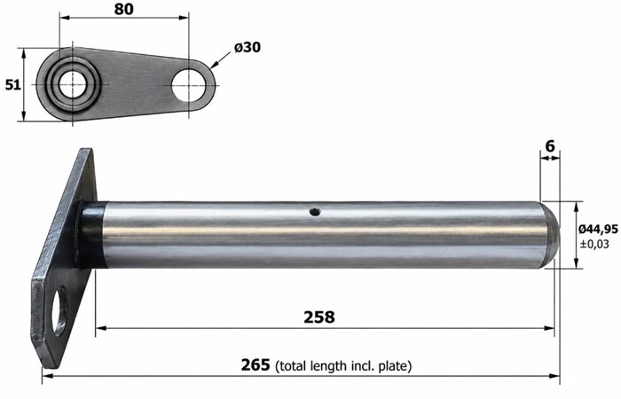 Bolt 45x258 mm.