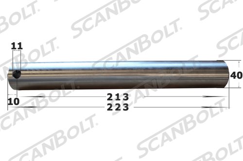 40x223 mm. Bolt uten smøring