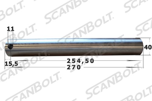 40x270 mm. Bolt uten smøring